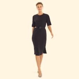 Mm Lafleur Elks Silk Navy Dress 2X